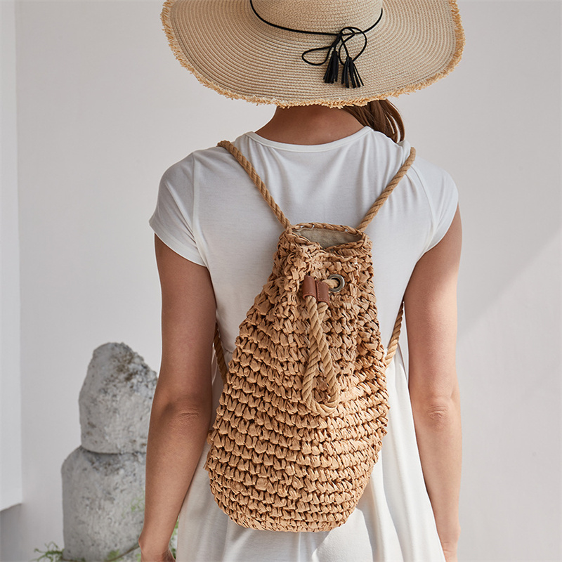 Women'S Raffia Bags - 2023 Zaini di paglia casual estivi