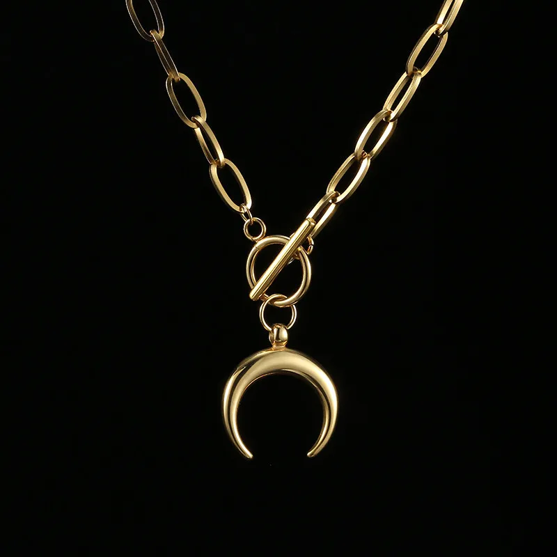 Half Moon Crescent - Collane a mezzaluna con mezzaluna in