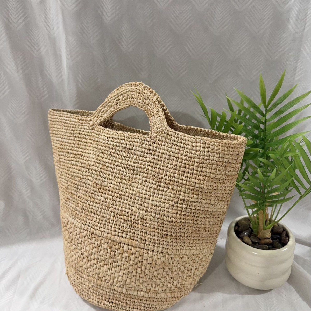 Women'S Raffia Bags - Borsa in Rafia Bohemien Intrecciata a