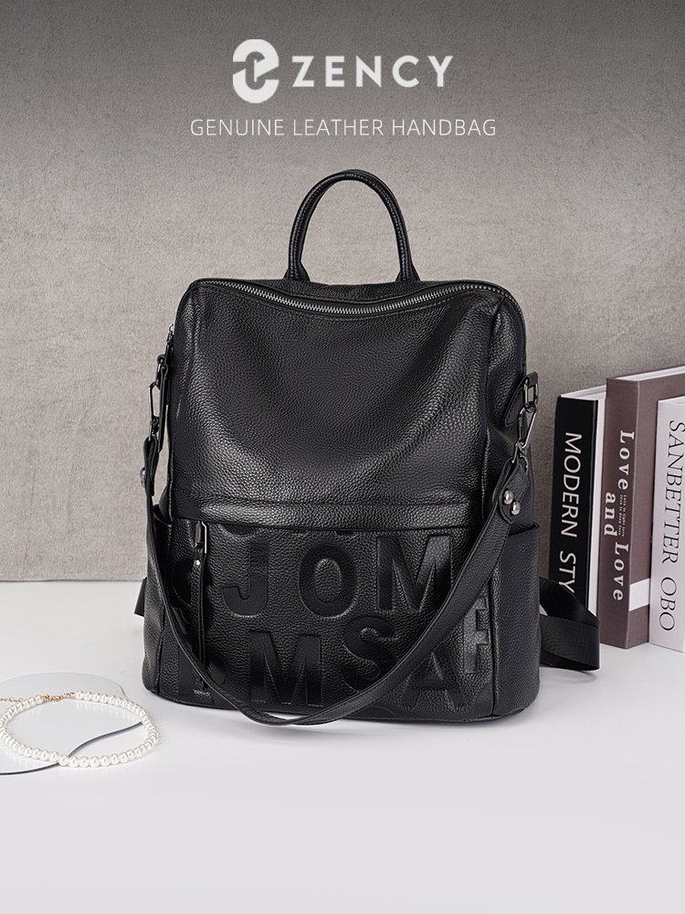 Women Bags Grey - Zency Zaino Premium in Vera Pelle
