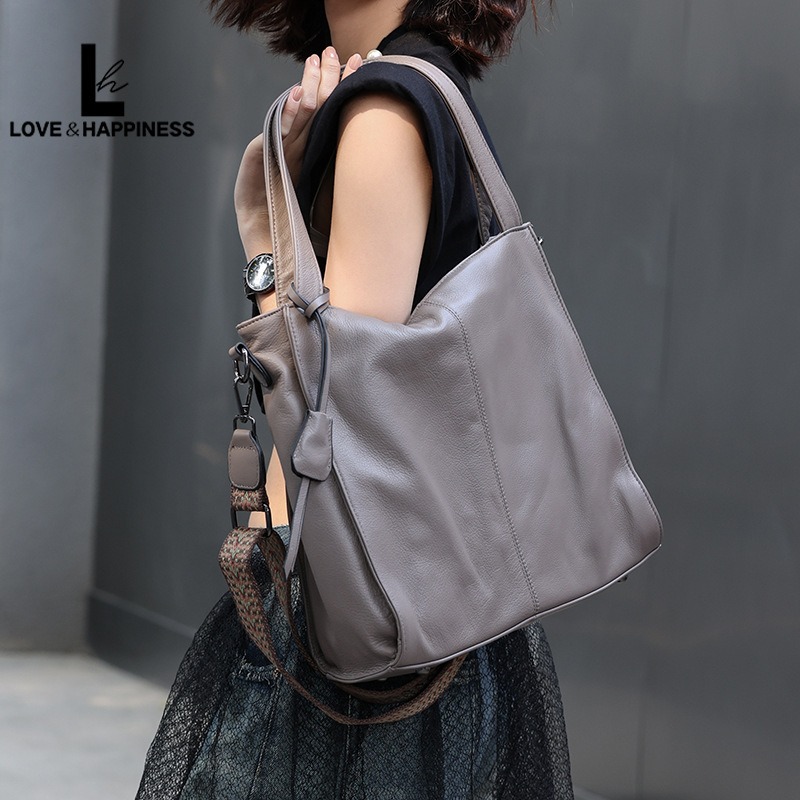Women Bags Grey - Nesitu Highend A4 Nero Grigio Viola