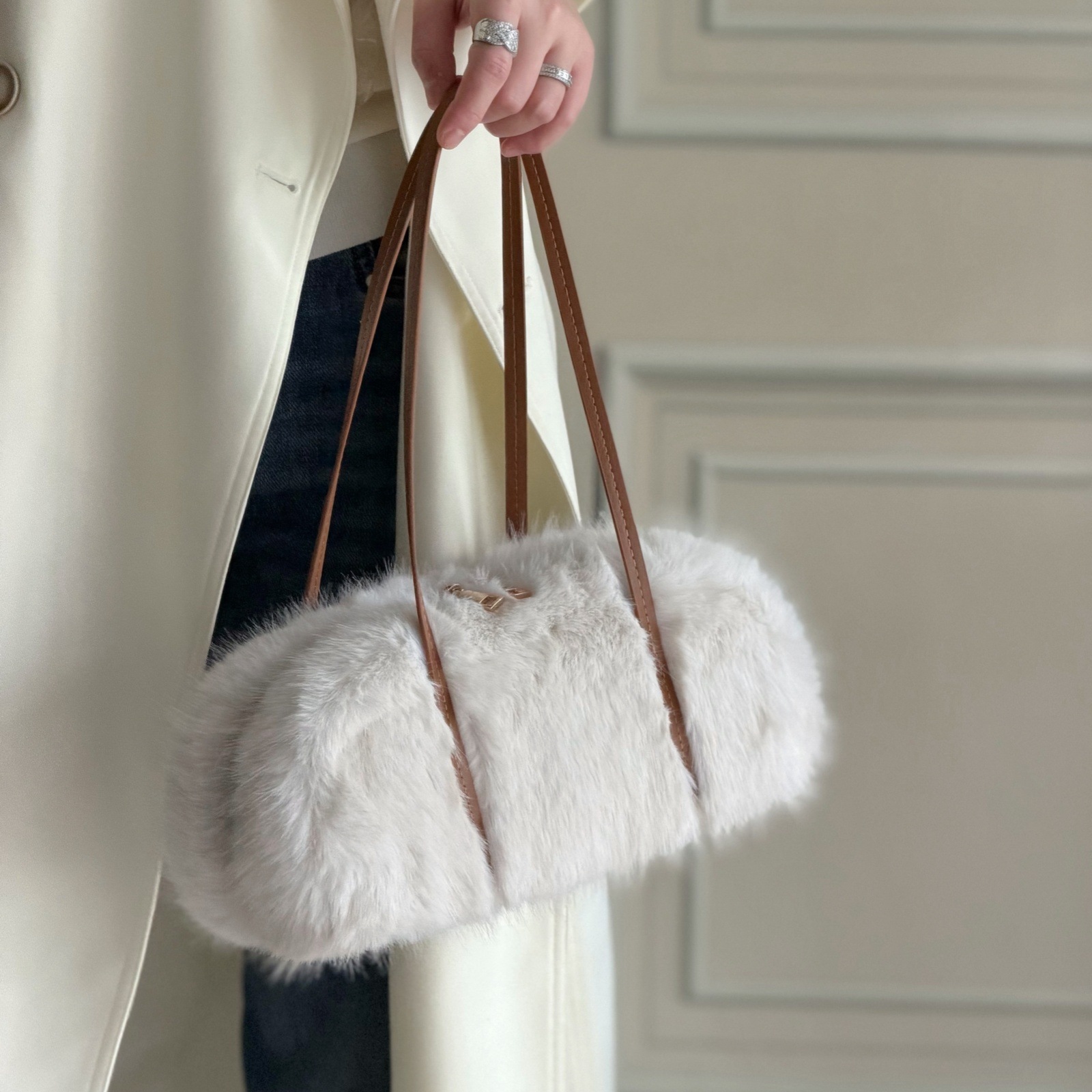 Women Bags Max - Borsa a spalla in peluche da