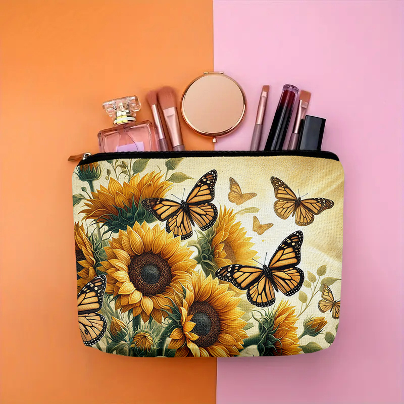 Women Bags Zip - Una borsa per il trucco girasole