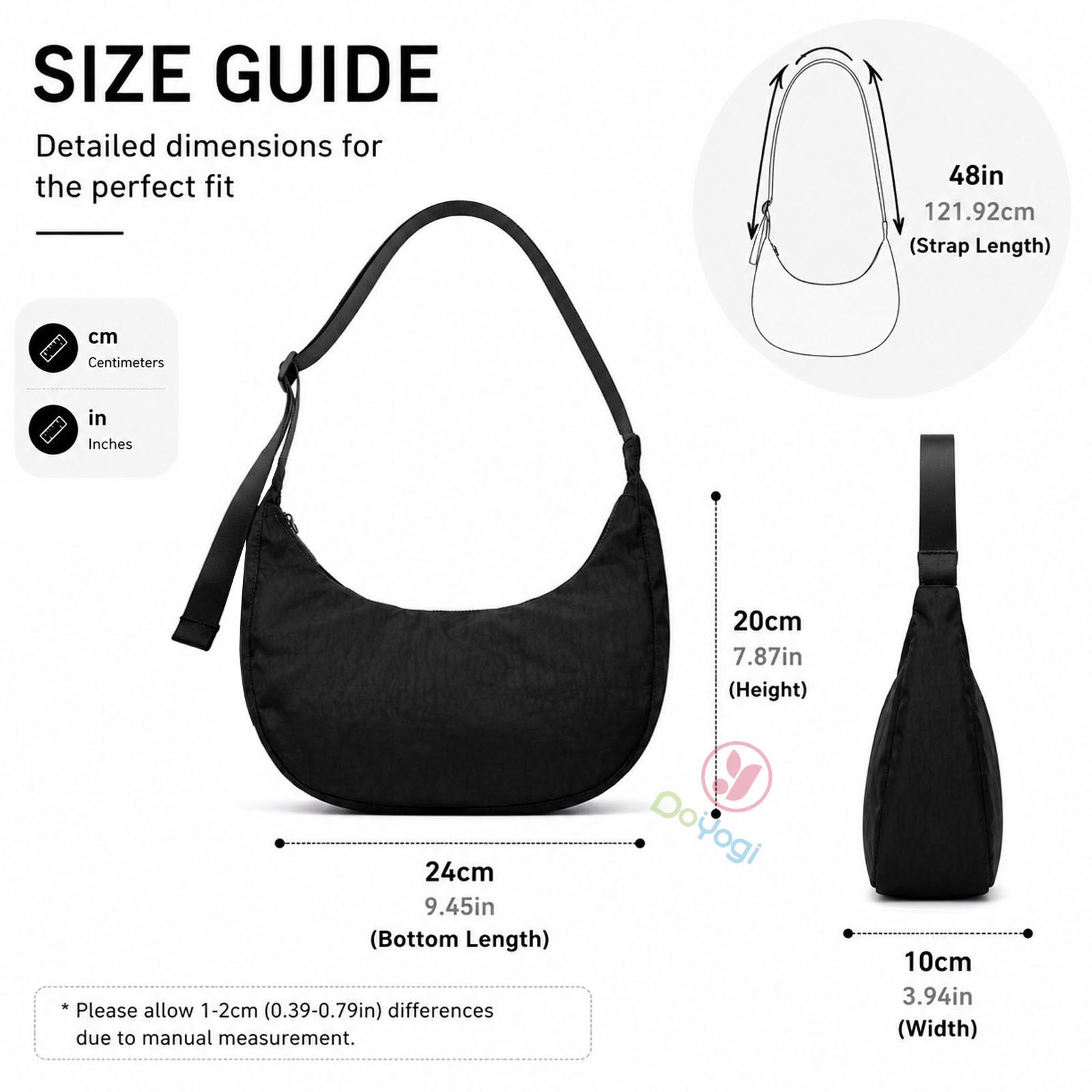 Borsa a Tracolla Media in Nylo - Half Moon Crescent recensione e prezzo