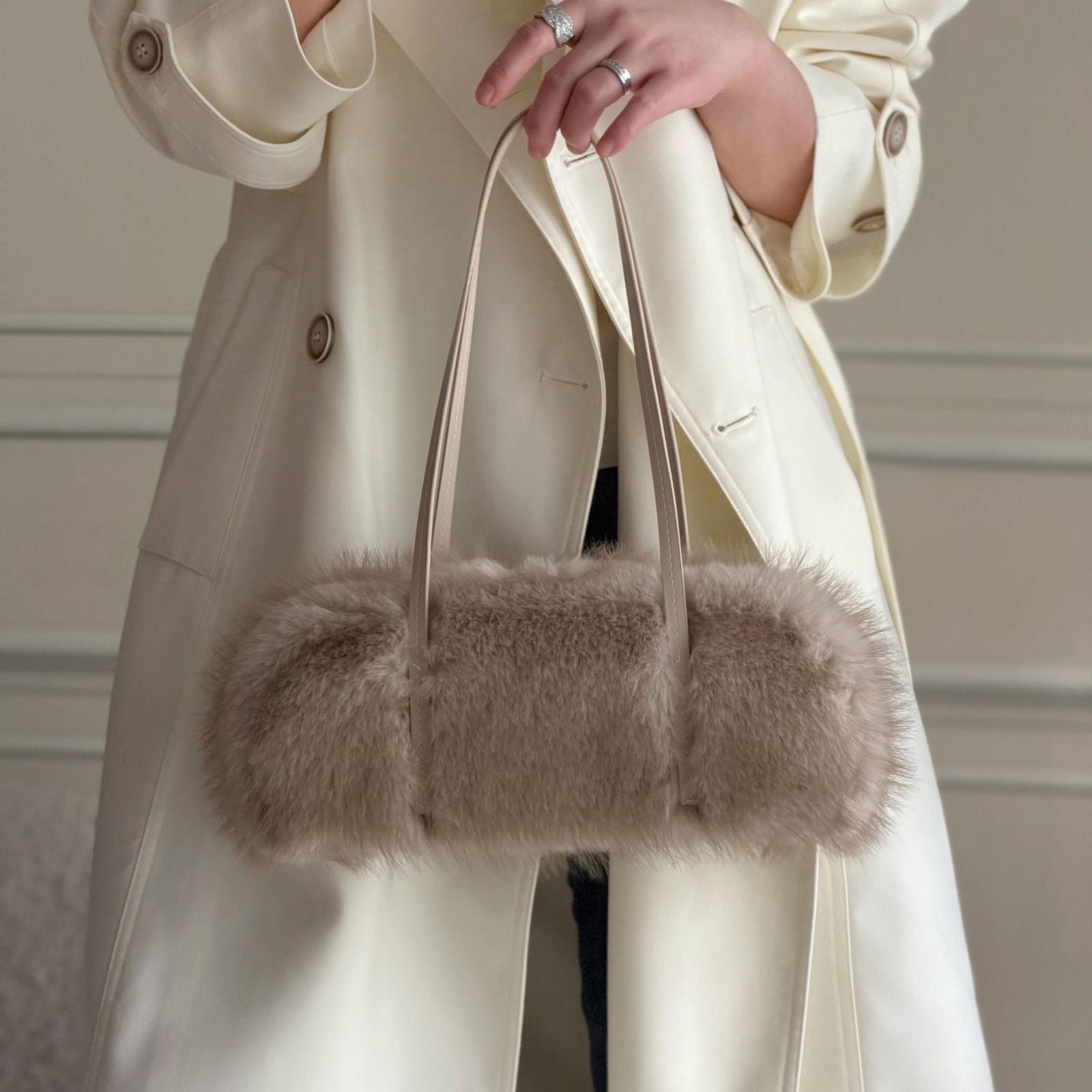 Borsa a spalla in peluche da d - Women Bags Max recensione e prezzo