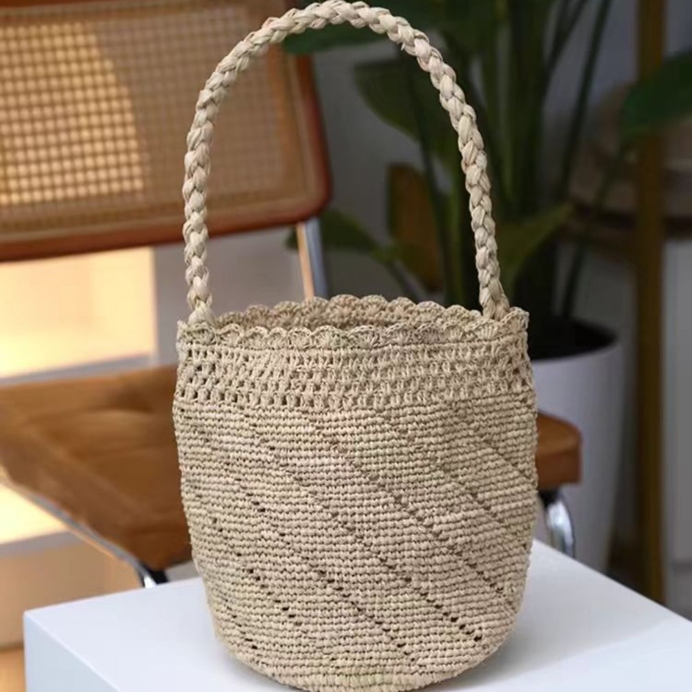 Borsa a secchiello in paglia f - Women'S Raffia Bags recensione e prezzo